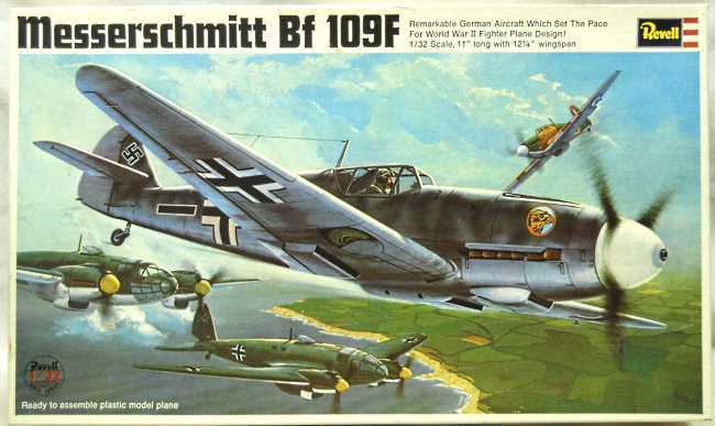 Revell 1/32 Messerschmitt Bf-109F Japan Issue - Molders as Kommodore of JG51 / JG 53 Yellow 12 / JG 27 Yellow 14, H284-500 plastic model kit